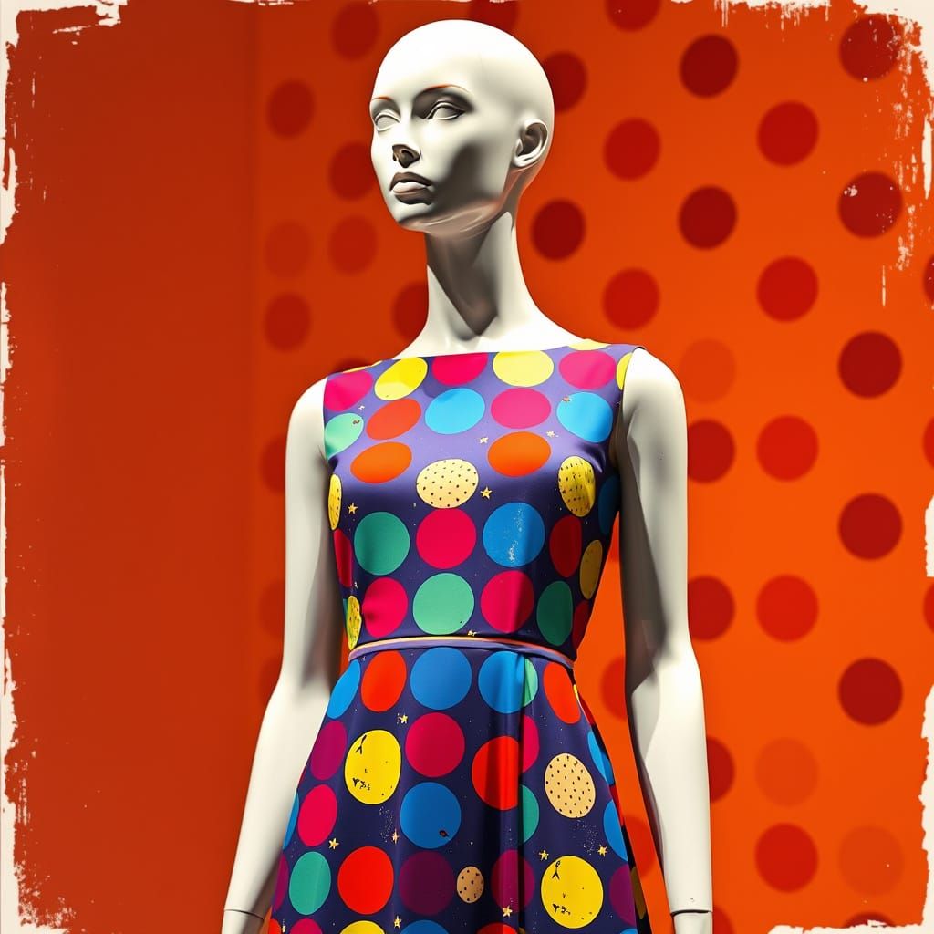 Mannequin in Polka Dots, Pop Art Style