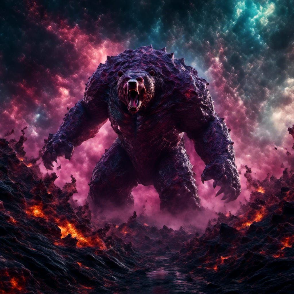 Detailed Slimy Monster on Ominous Planet