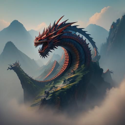 Chinese Dragon Fantasy Concept Art