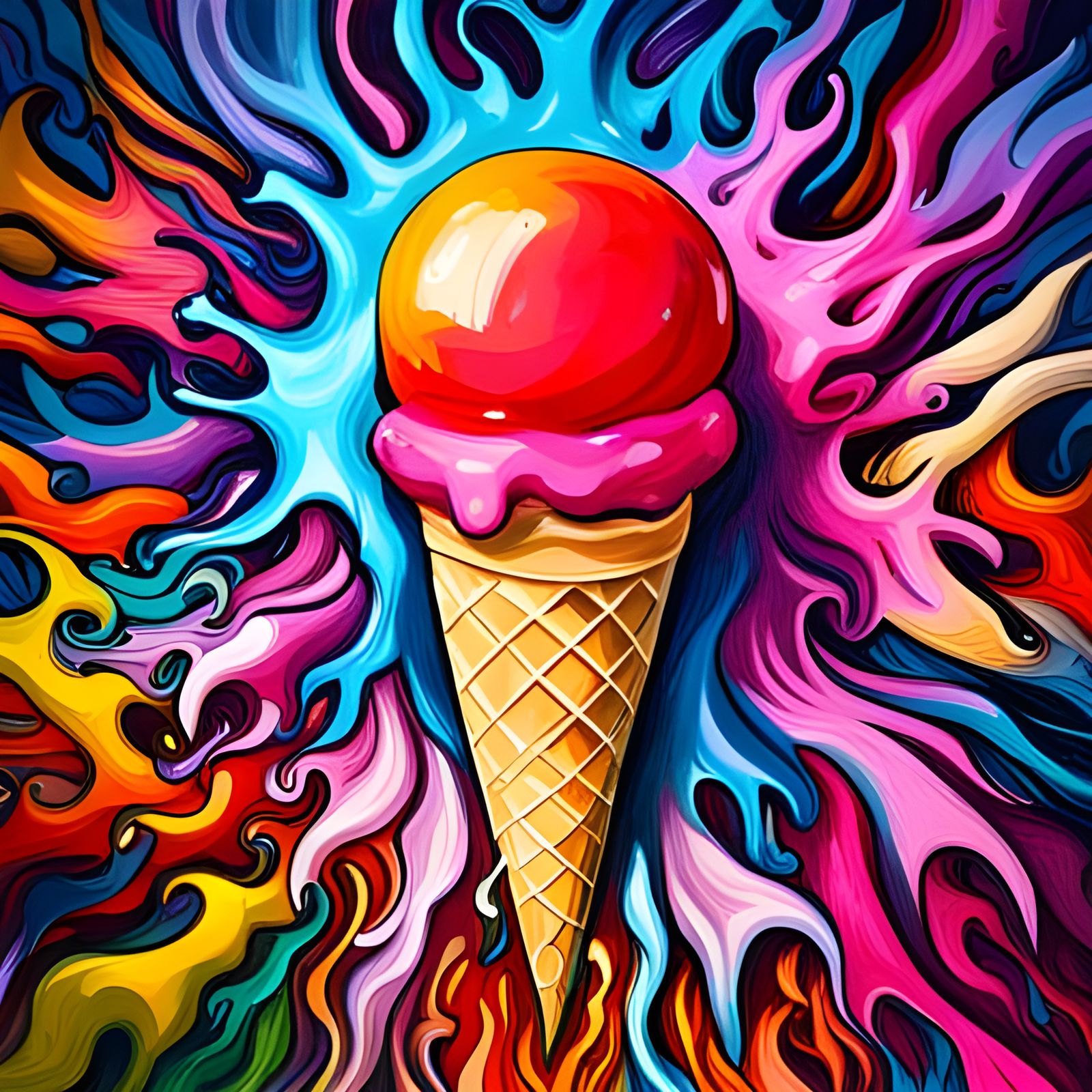 ice cream cone splat