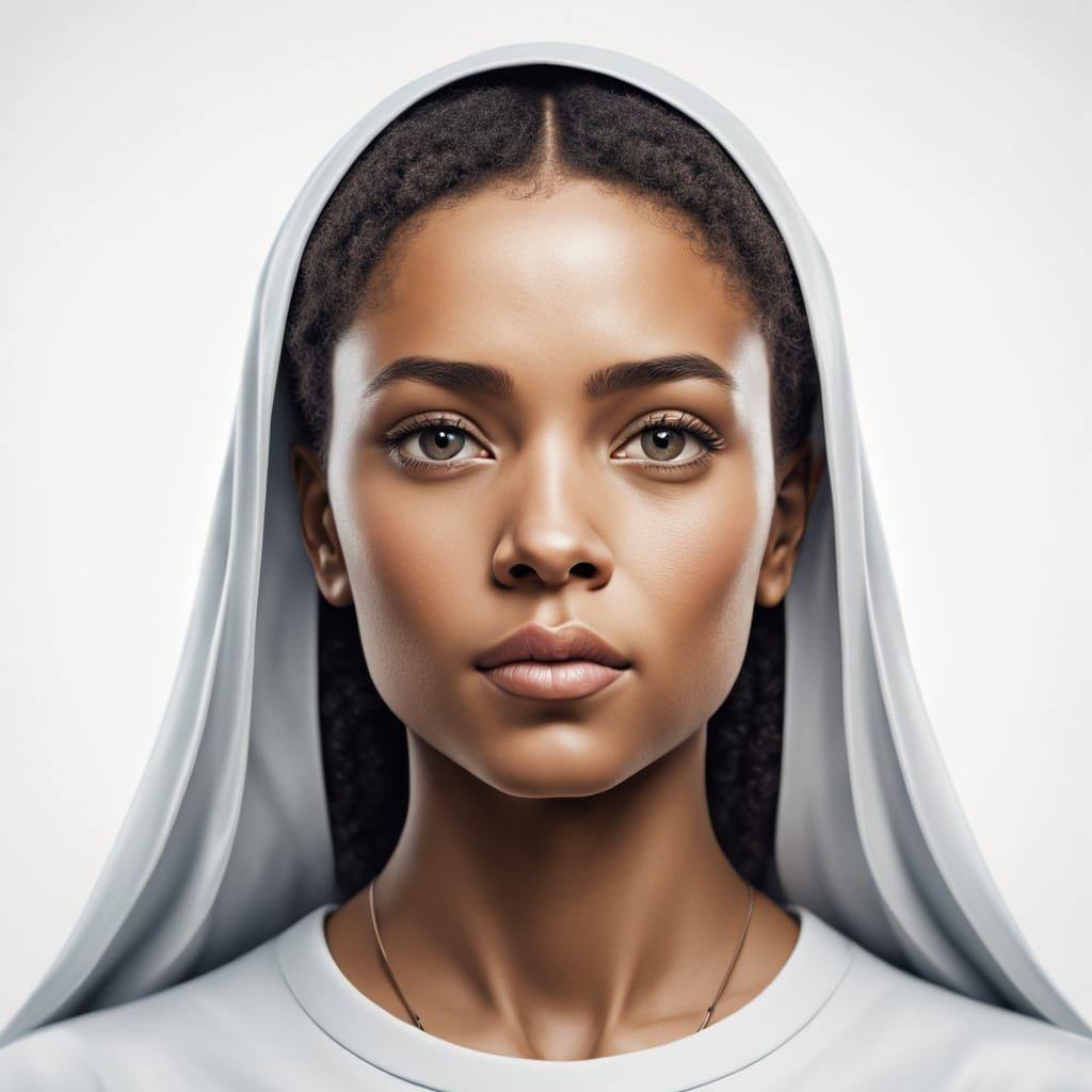 Ethereal Portrait of a Wise Woman in Realistic Oil Painting ...