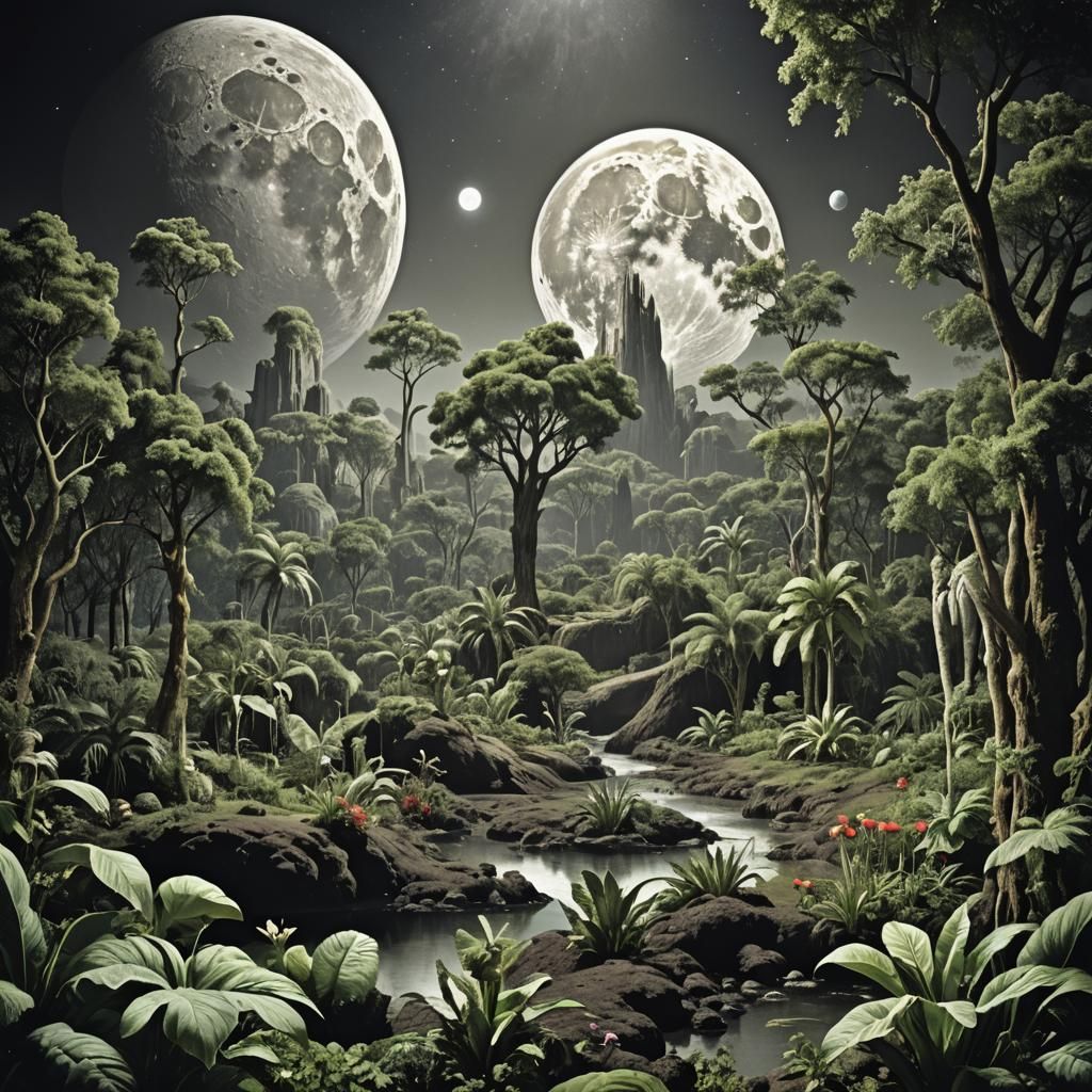 Lunar Garden of Eden: A Tranquil Oasis