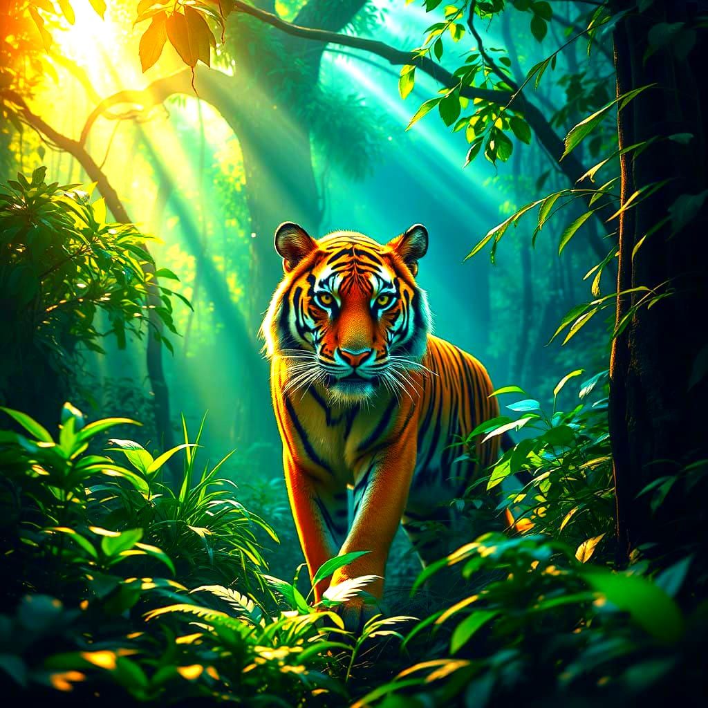 Tiger Embarks on a Fateful Journey through Enchanted Rainfor...
