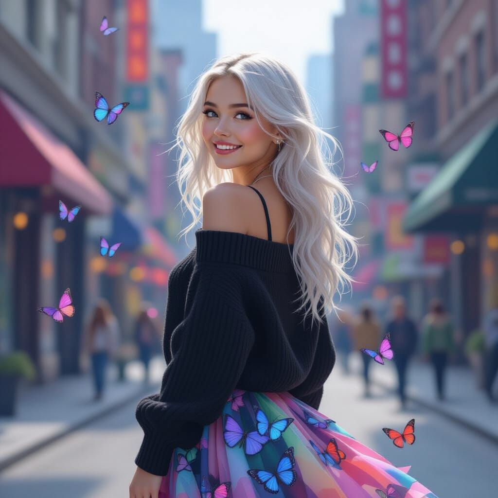 Ethereal Teen in New York, Fantasy Concept Art