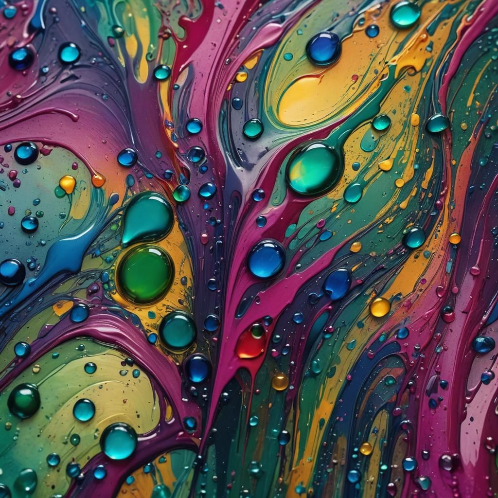 Rainbow World Inside a Water Drop