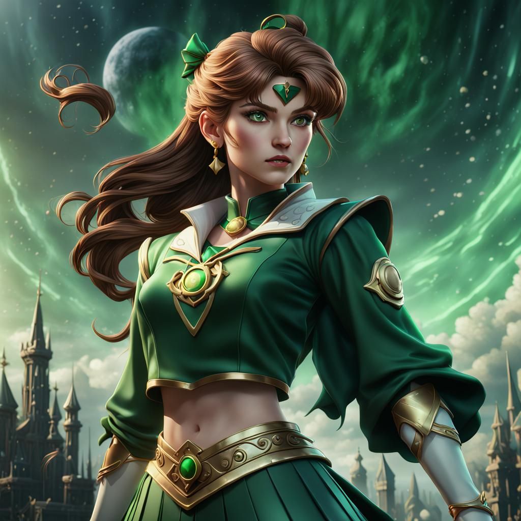 Sailor Jupiter: Detailed Matte Painting in 8k