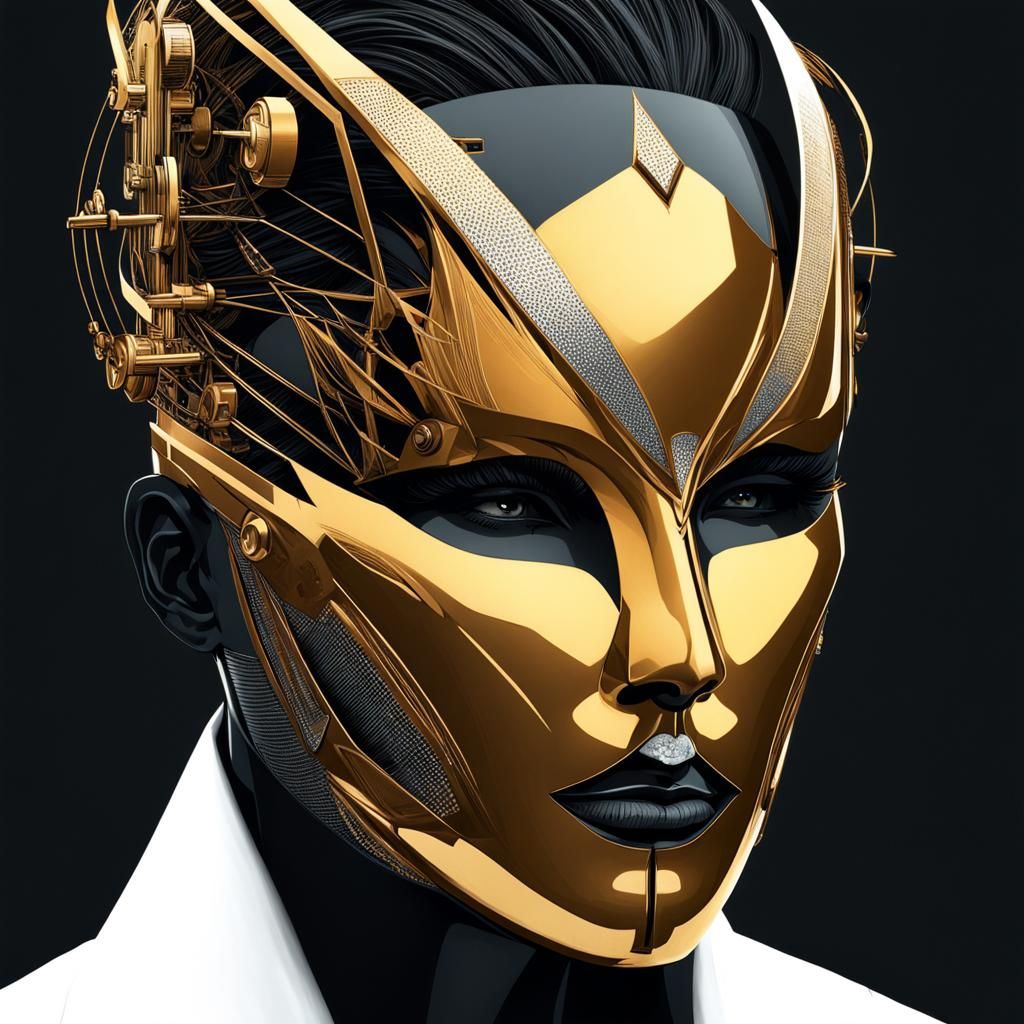 Divided Mind: Surreal Portrait of Opposing Thoughts