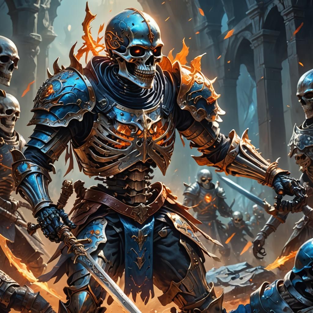Elite Skeleton Warrior in a Fierce Battle