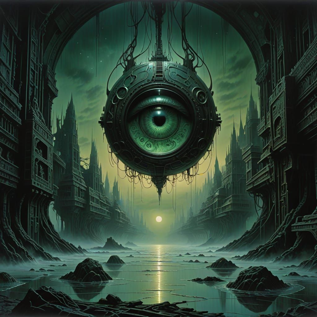 Ethereal Biomechanical Container in Distressed Metallic Glas...