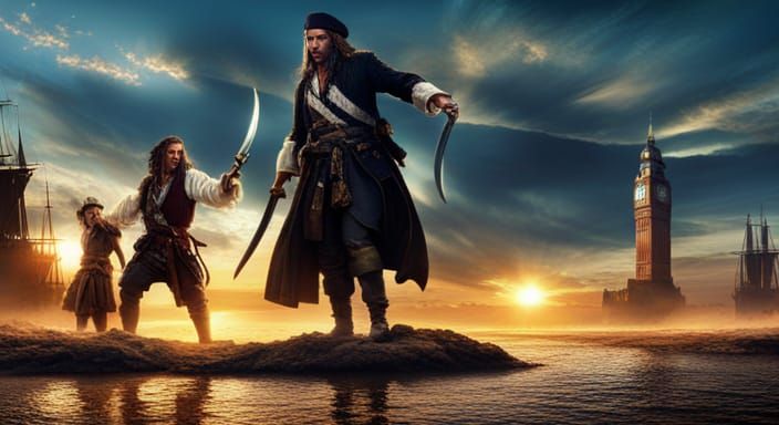 Pirates Sword Fighting in the 17th Century