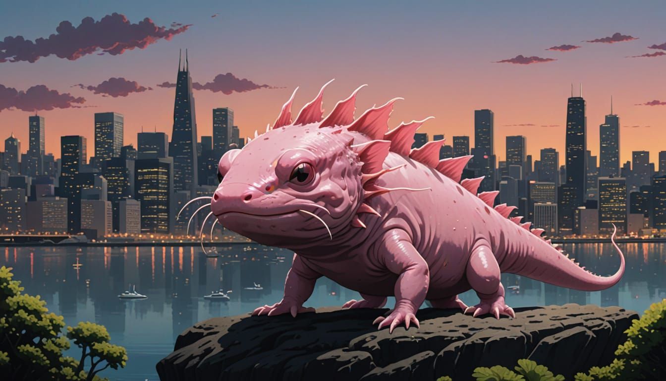 Godzilla-Sized Axolotl Brings Chaos to San Francisco Citysca...