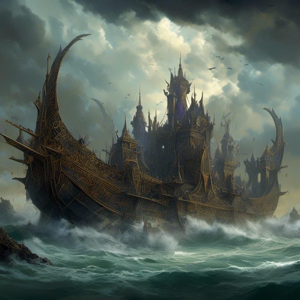 WARHAMMER: Dark Elf Black Ark Concept (V1)