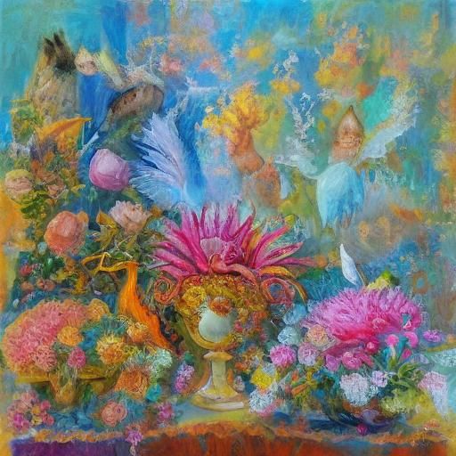 Cats and Humans Embracing in Dreamlike Fantasy