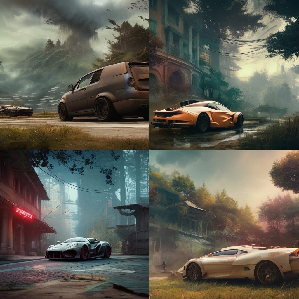 Hyperdetailed Forza Horizon Cinematic Landscape Photography