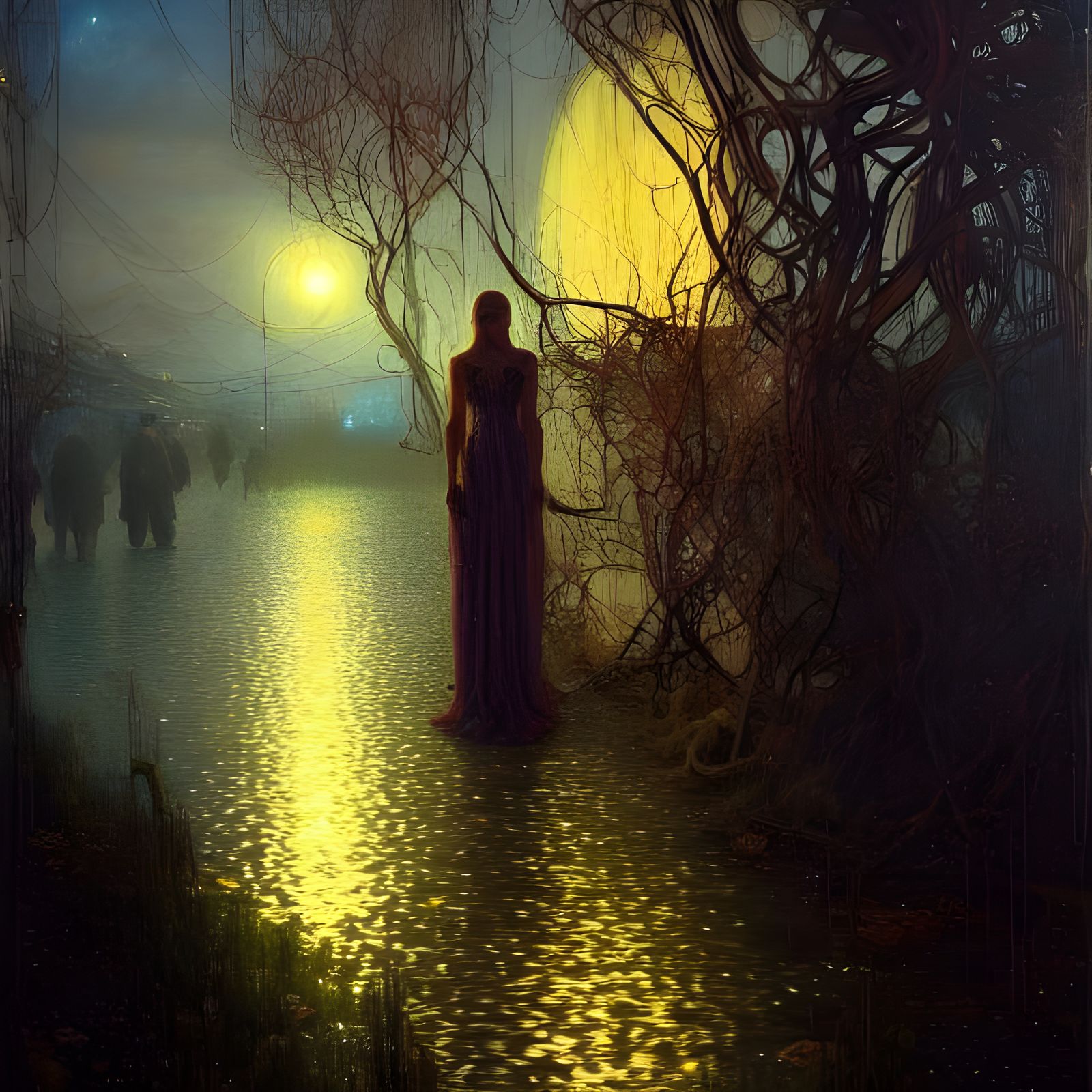 Eldritch Monster Creeps at Night: A Surreal Portrait