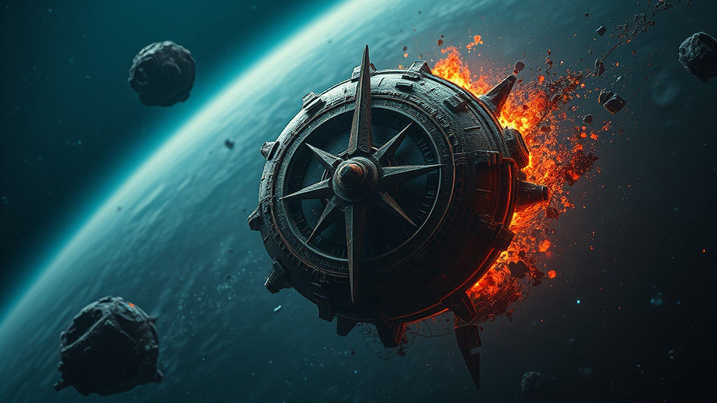 Menacing Compass Navigates a Dark, Surreal Galaxy