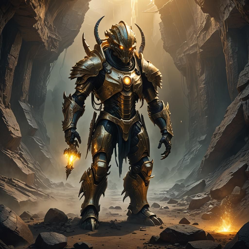 Armored Alien Patriarch Invades Gold Mine