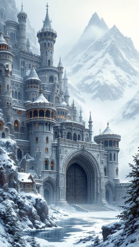 Mysterious Winter Kingdom in Foreboding Aura