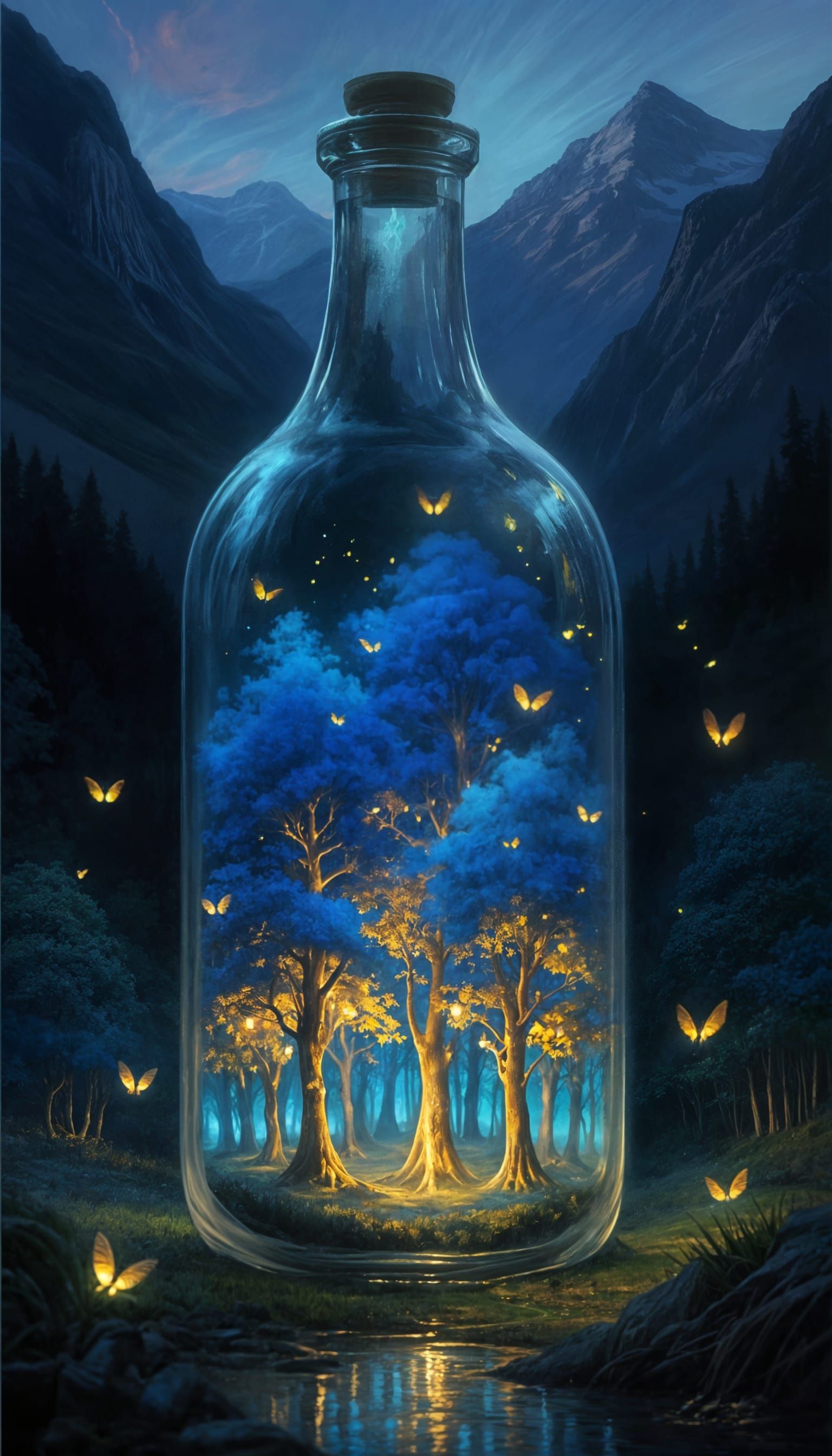 Forest in Colossal bottle.