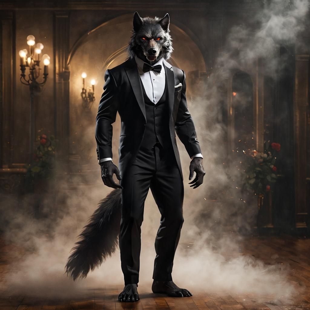 Werewolf in a tuxedo