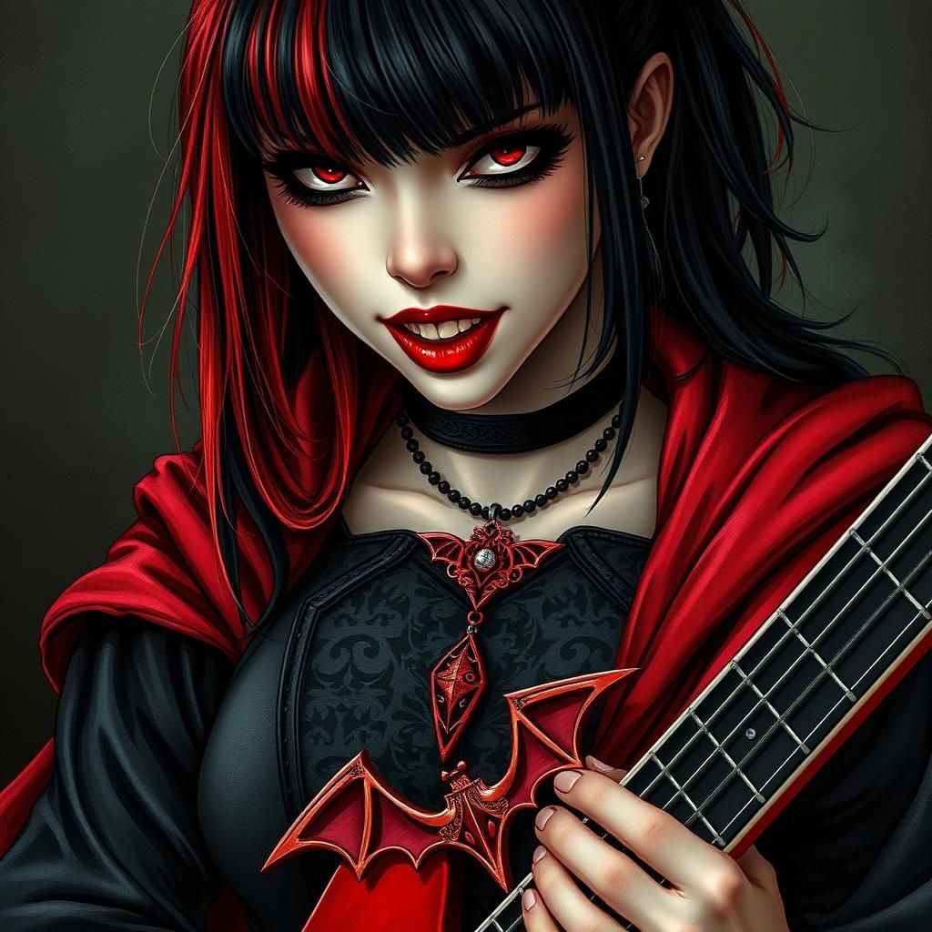 Hex Girl Portrait in Ethereal Gothic Fantasy Style