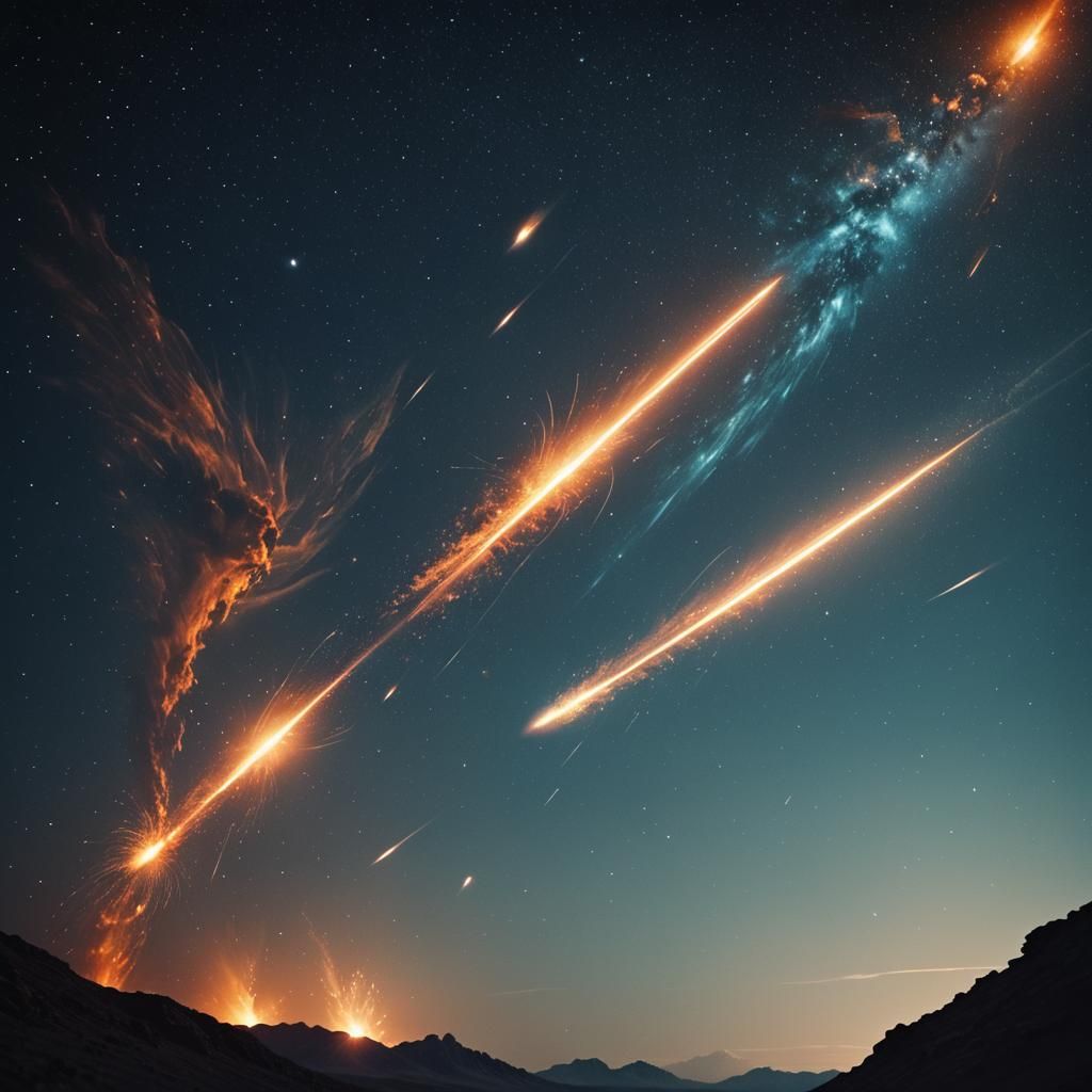 Cinematic Comets Streaking Across Deep Space