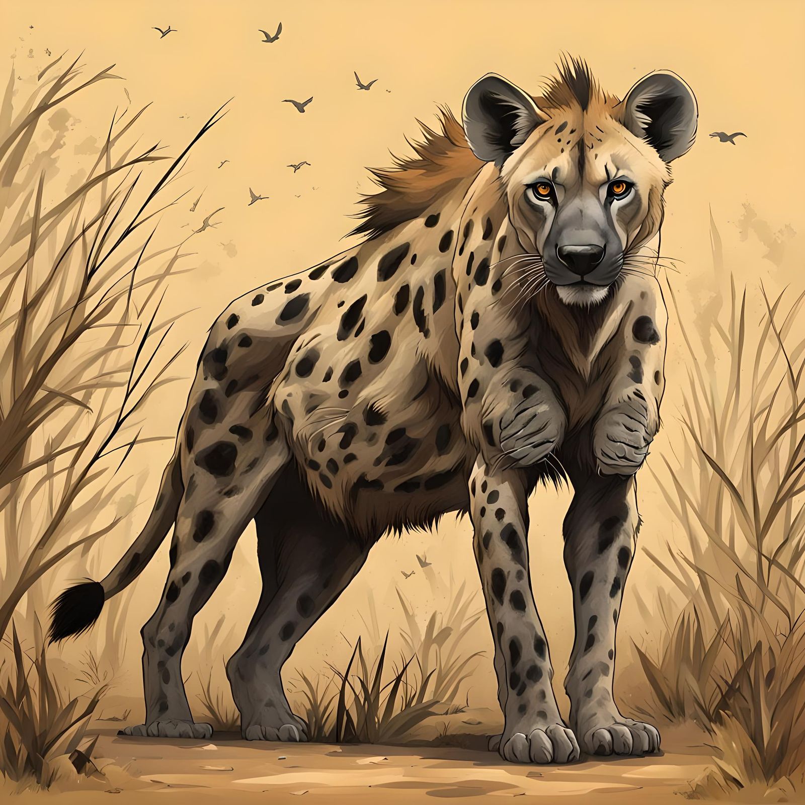 Hyena/Lion Crossbreed