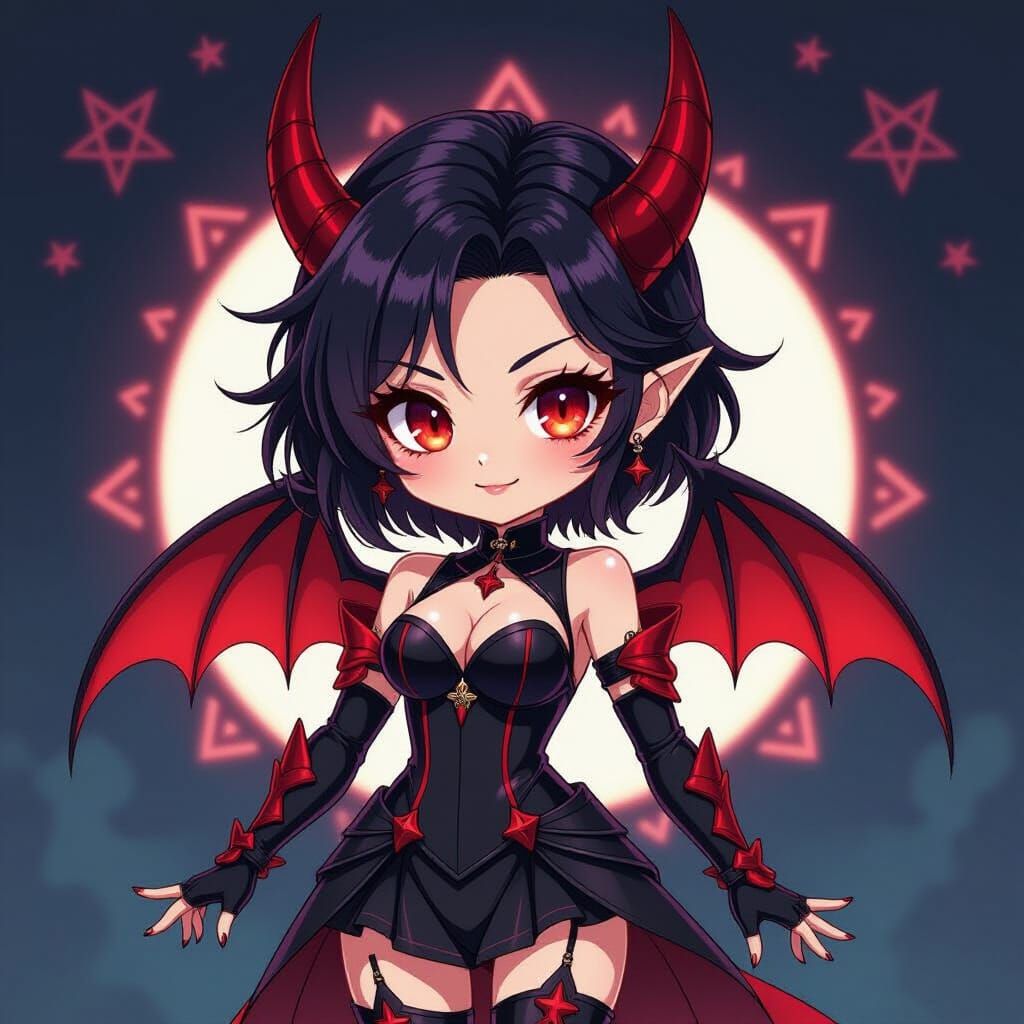 Chibi Lucifer in Final Fantasy VII Remake Style