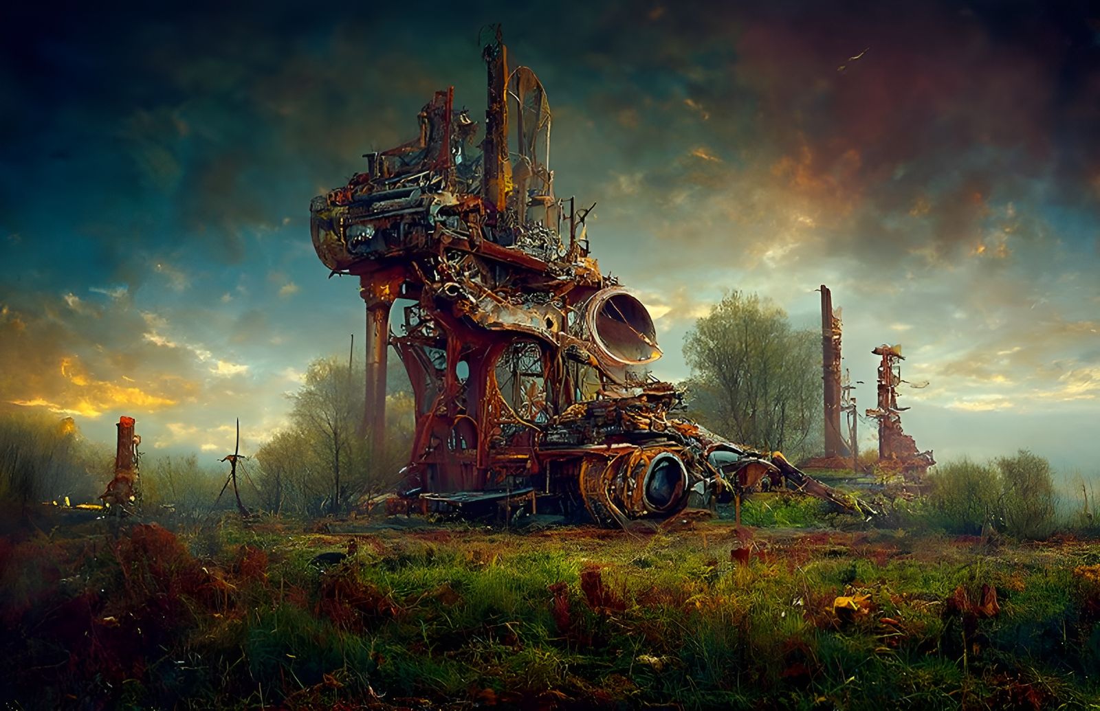 Post-Apocalyptic Rusted Missile Launcher in Unreal Engine