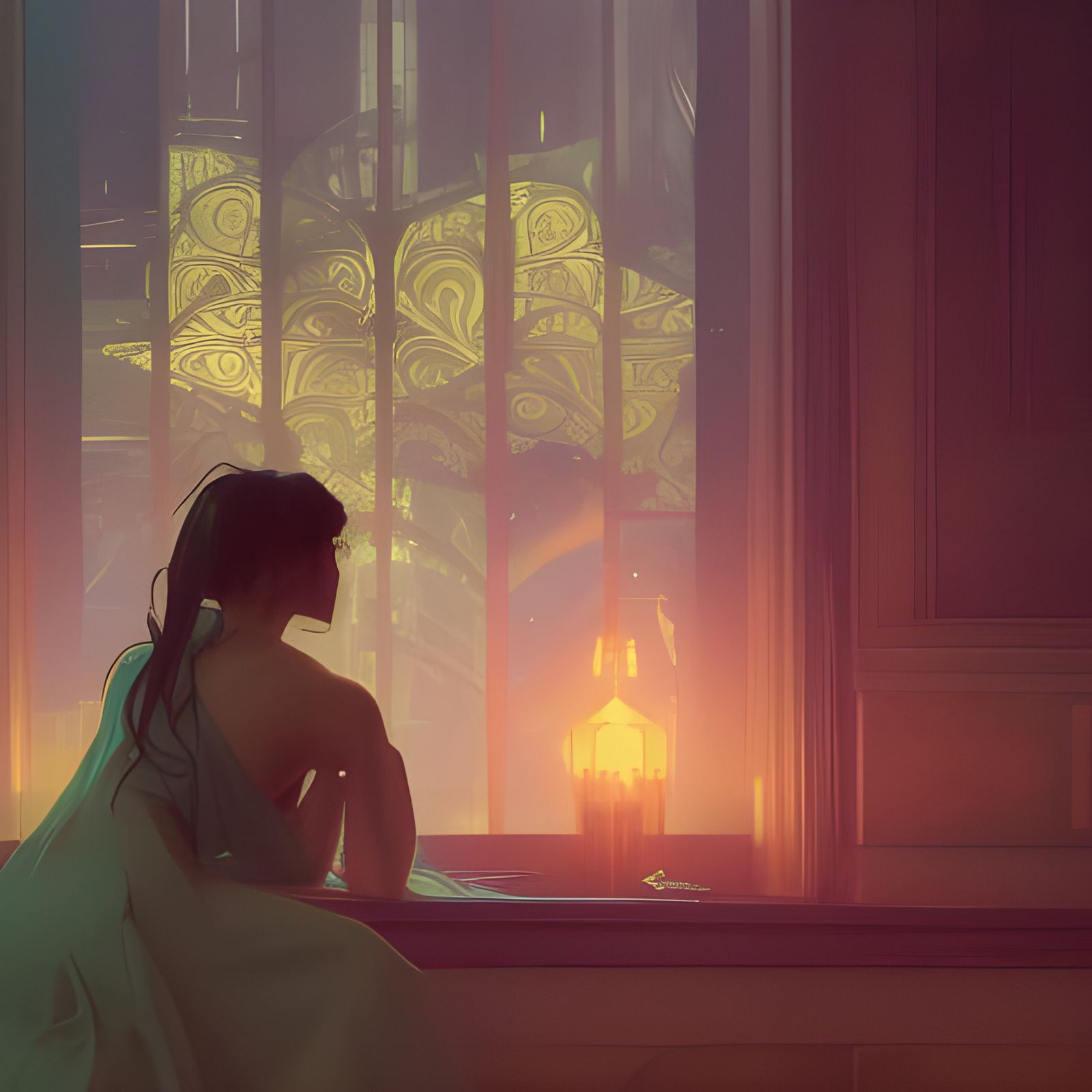 Lofi Girl's Valentine's Day: Hyperdetailed Concept Art