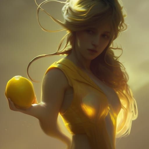 Lemon Fairy in Dark Fantasy Style