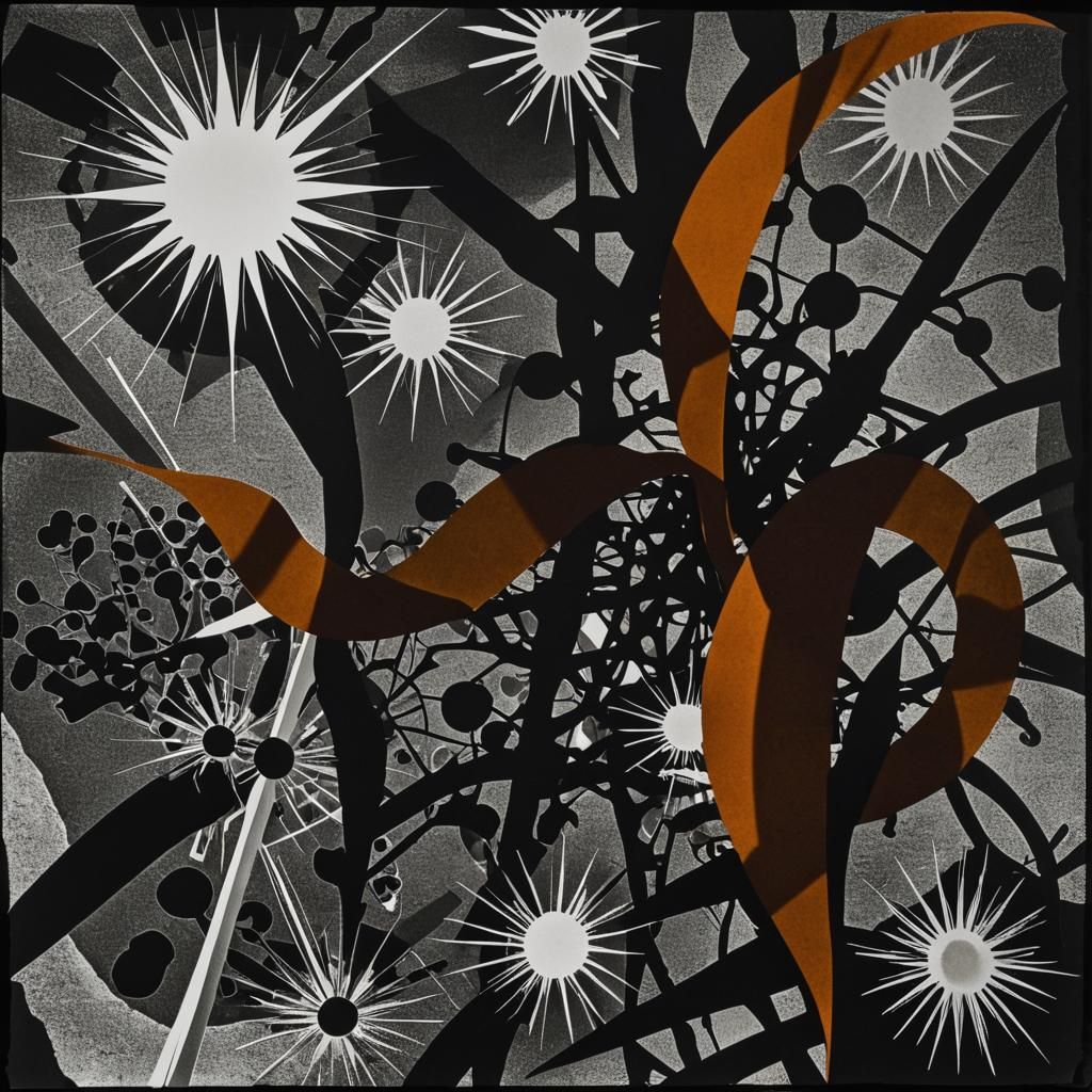 Abstract Photogram in Man Ray Style