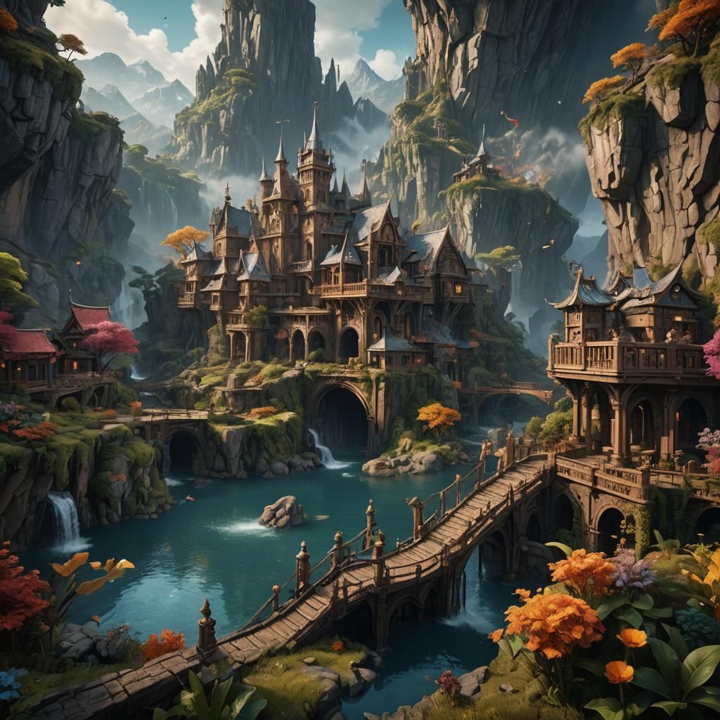 Fantastical Matte Painting in Deep Color