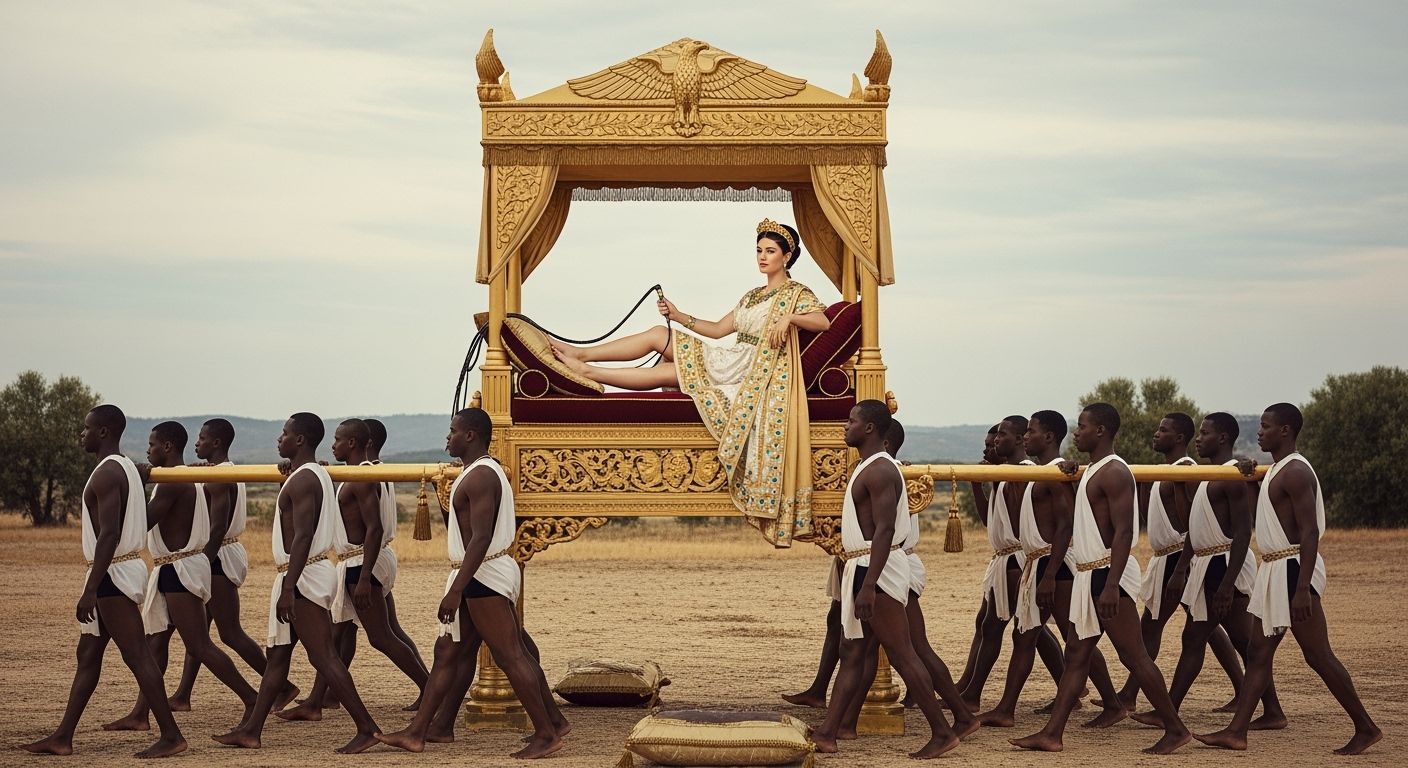 Roman Empress on Imperial Litter, Professional Photography