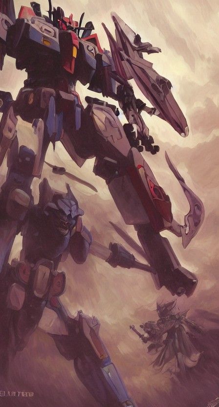 Giant Samurai Cat Robot Battles Kaiju