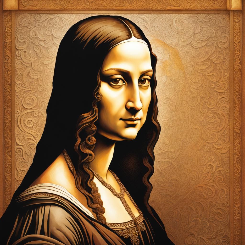 Mona Lisa Hyperrealistic Portrait in Renaissance Style