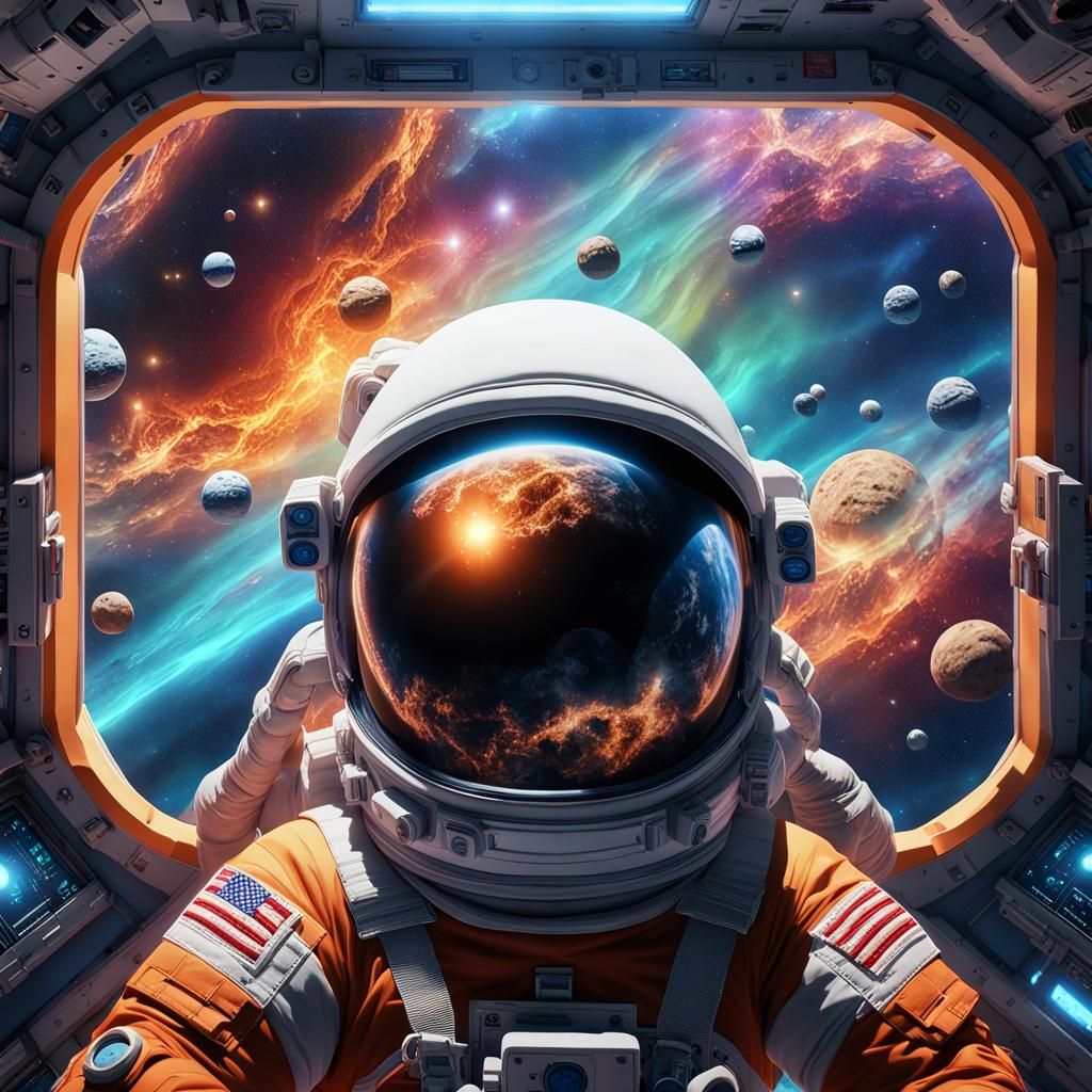 Astronaut Asks for Social Media Balance in CGI