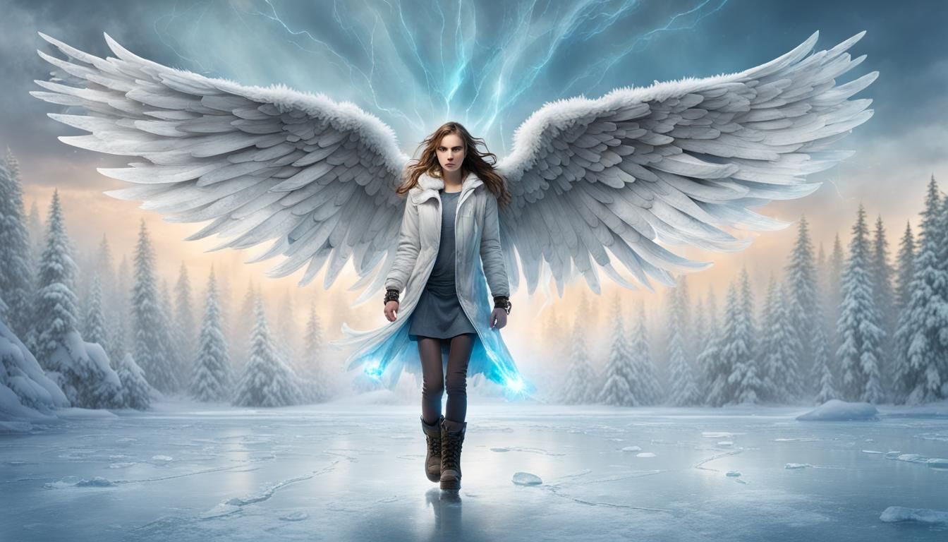 Icy Winged Girl: A Vision of Winter Power