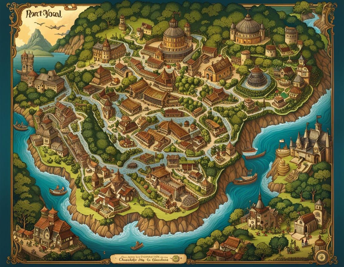 Map of Port Royal, located in Jamaica