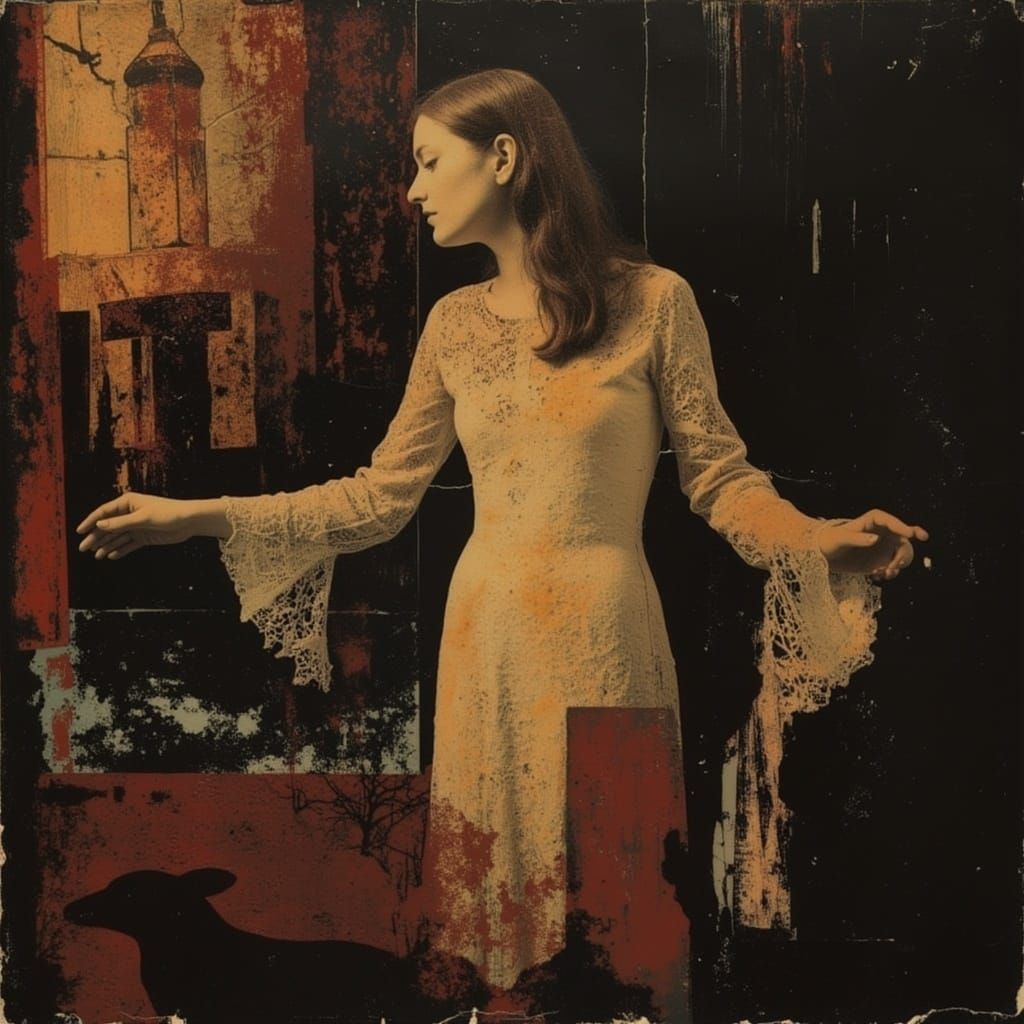 Woman in Serene Autochrome Style by a Window