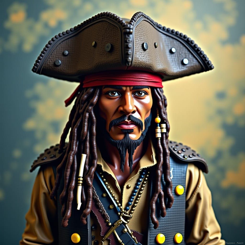 Jack Sparrow Portrait in Unique Style