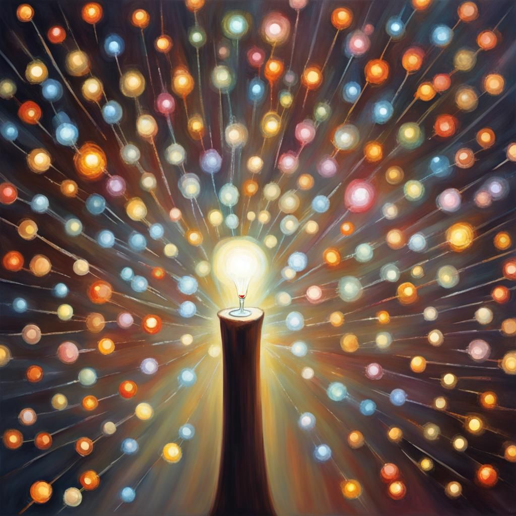 Surreal Image of an Illuminated Figure