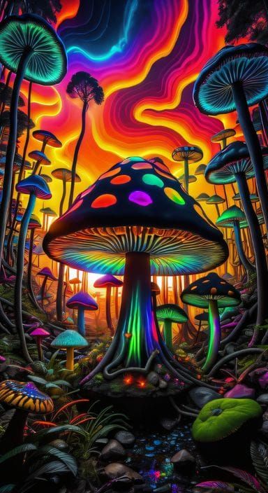 Trippy Mushroom jungle