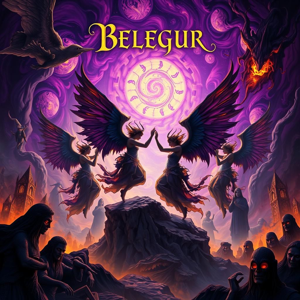 Diabolic Angels Dance in Dark Fractal Landscape