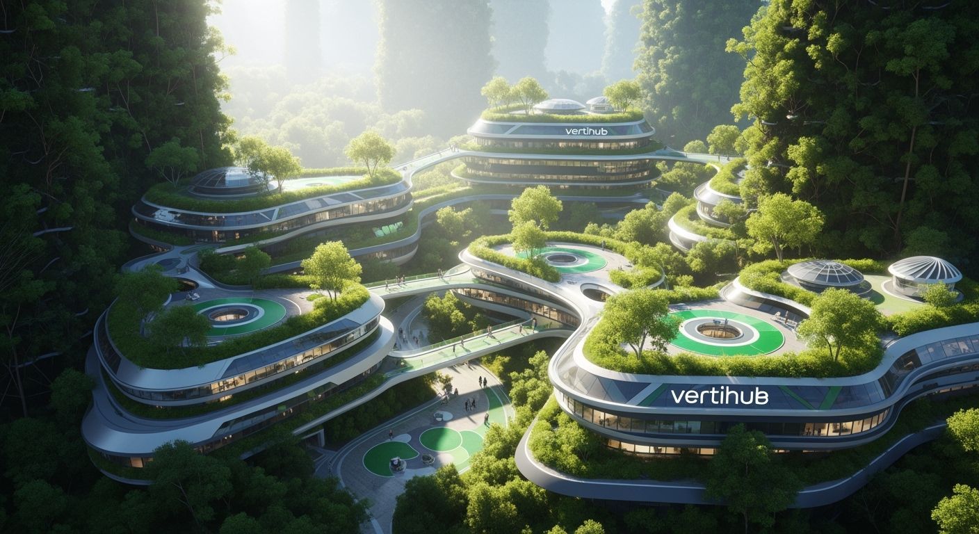 Futuristic Green City in Vertical Forest