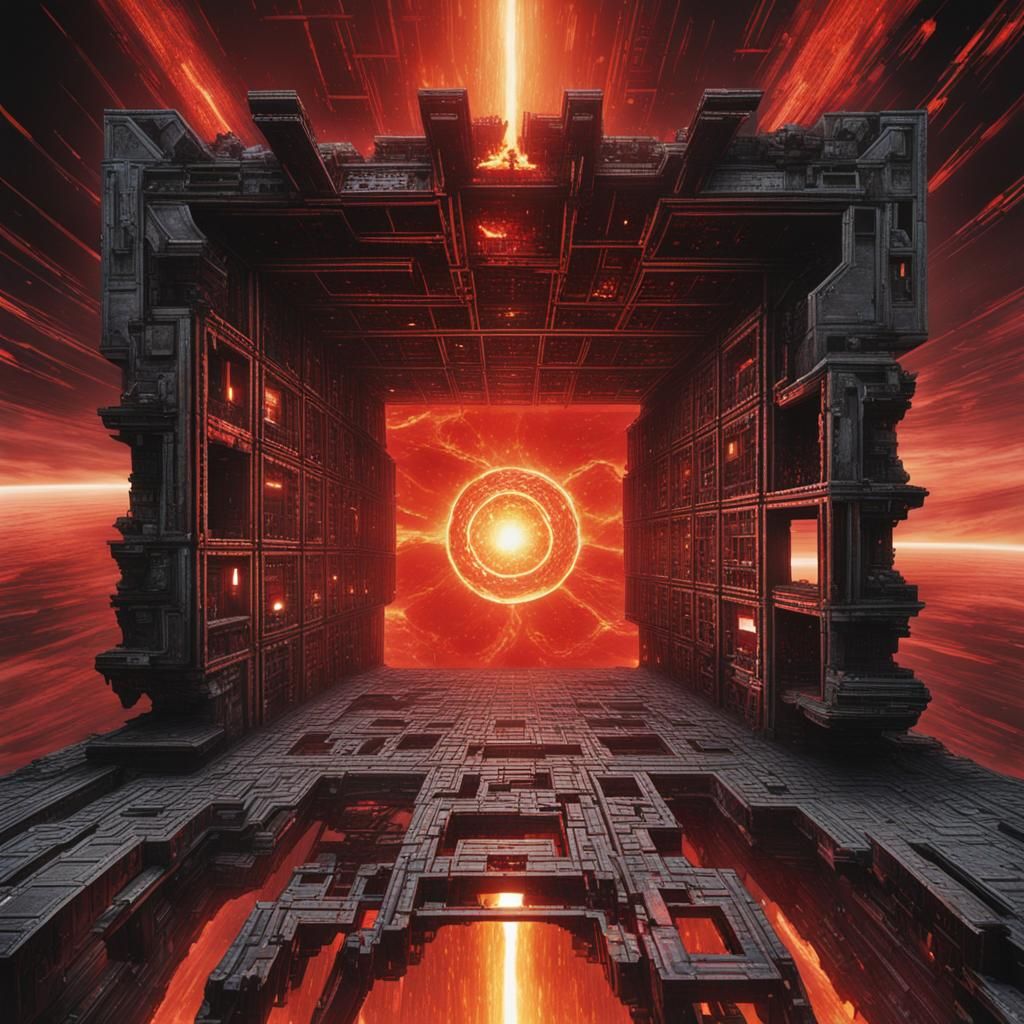Borg Cube Destroyed by Hellfire Portal