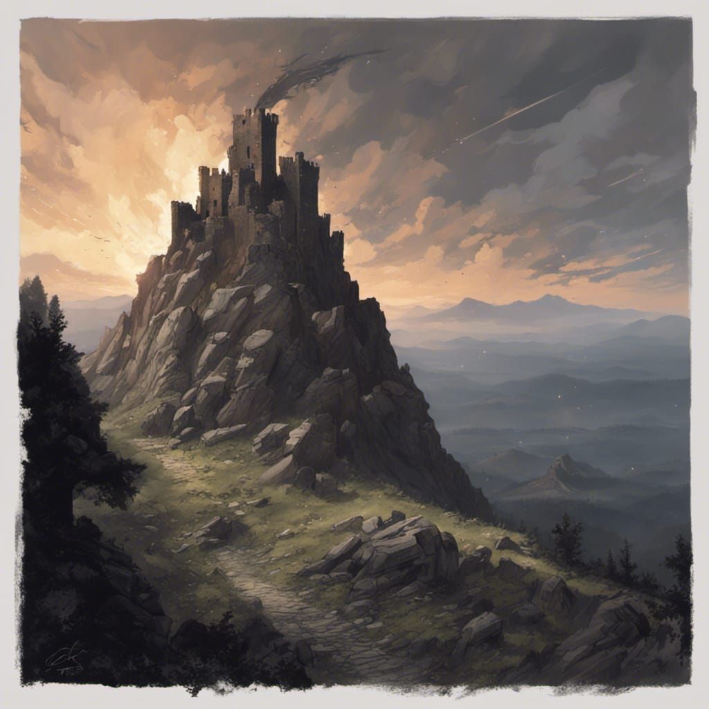 Meteor Strike Devastates Mountain Castle Ruins