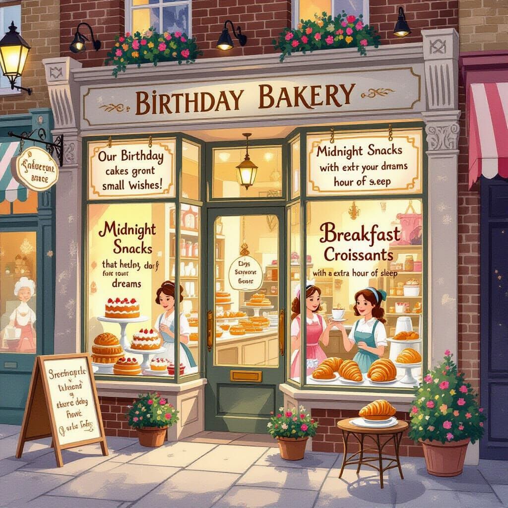 Magical Bakery with Wish-Granting Cakes