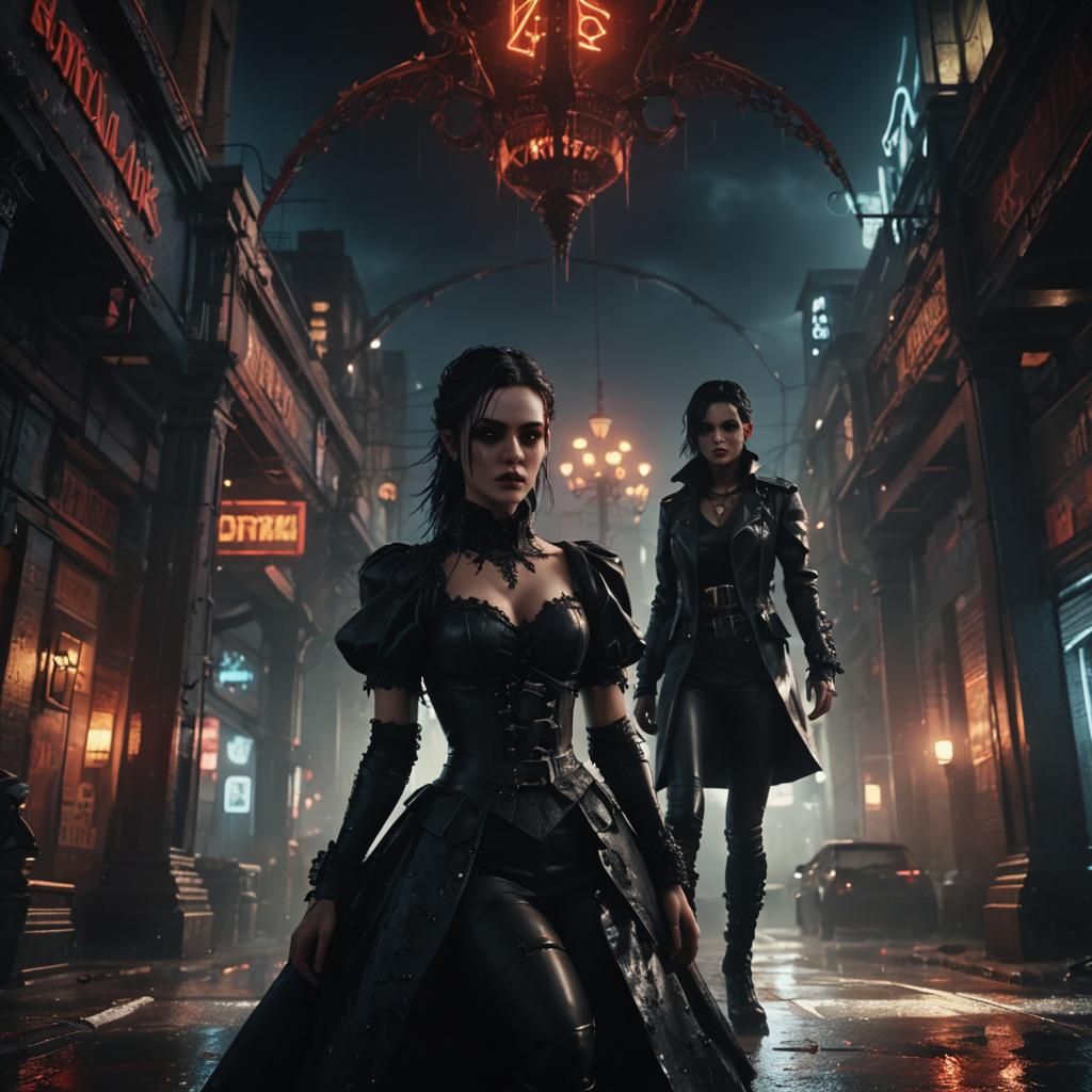 Gothic Dominance: A Cinematic 3D Game Artwork