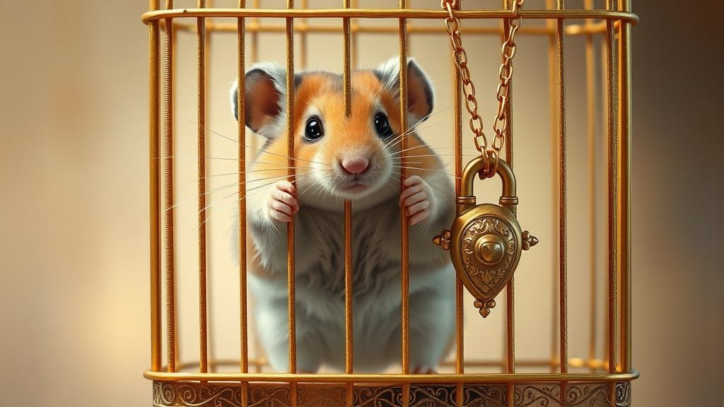 A cage with a Hamster in it